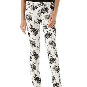 WHBM Blanc Floral Slim Ankle Jean 10R NWOT